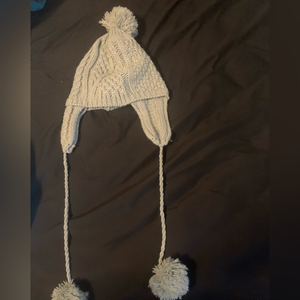 Gray winter ball hat